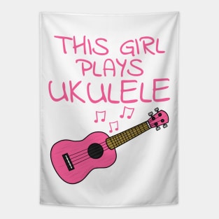 This Girl Plays Ukulele, Female Uke Player, Ukulelist Tapestry