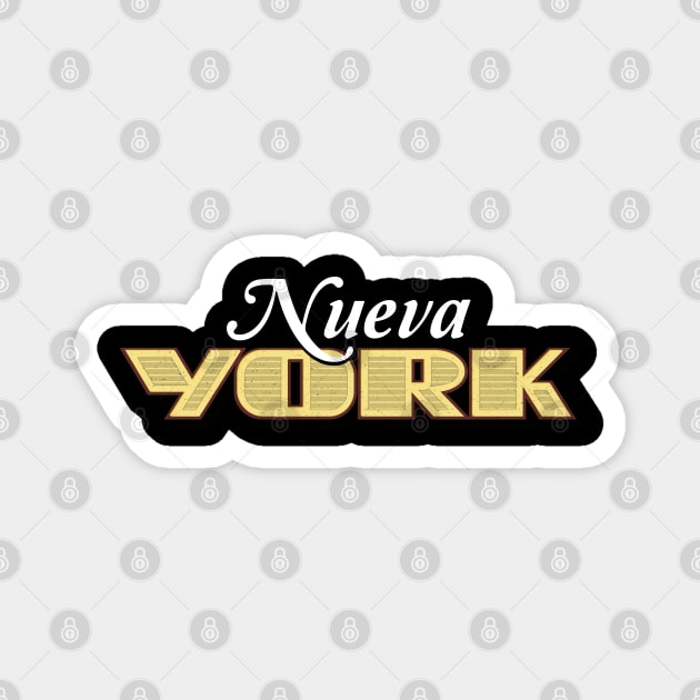 Nueva York New York Retro Vintage Style Spanish Magnet by obodo