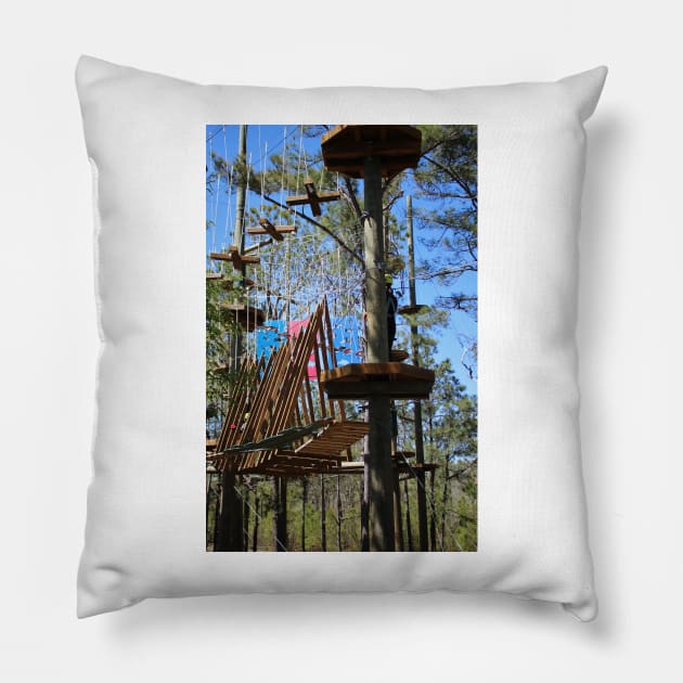 Rope Course Challenge Pillow by Cynthia48