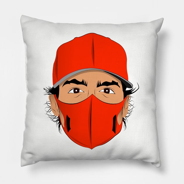 Carlos in Red Pillow by Worldengine