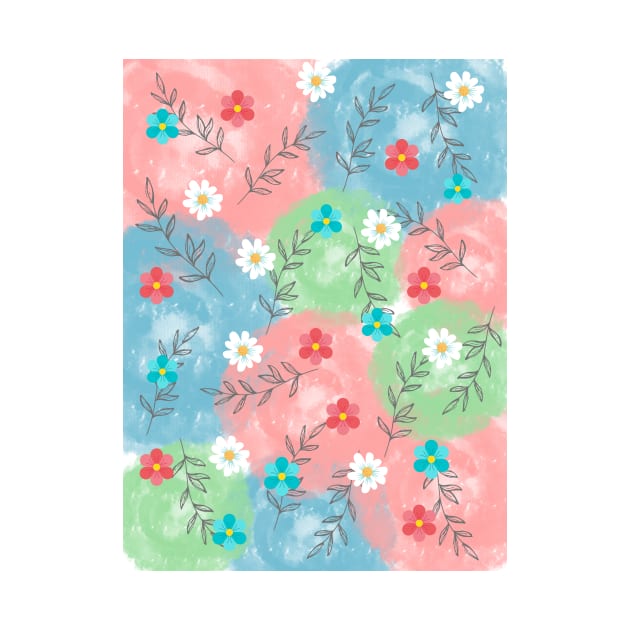 Pastel Cotton and flowers by PedaDesign