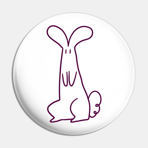 White Bunny Pin by saradaboru