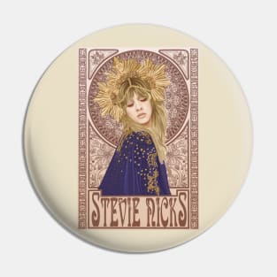 Stevie Nicks Mucha Art Nouveau Pin