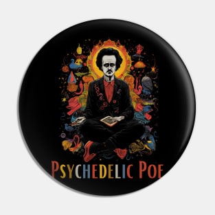 Funny Psychedelic Edgar Allen Poe Pin