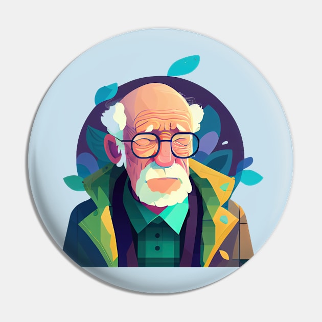 Beautiful Old Man Pin by CosmicScare10