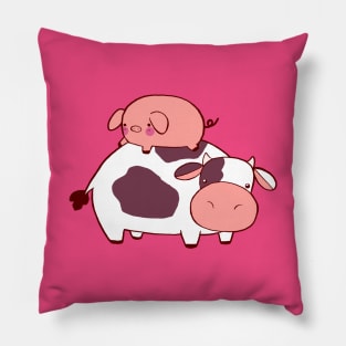 Cow and Pig Pillow