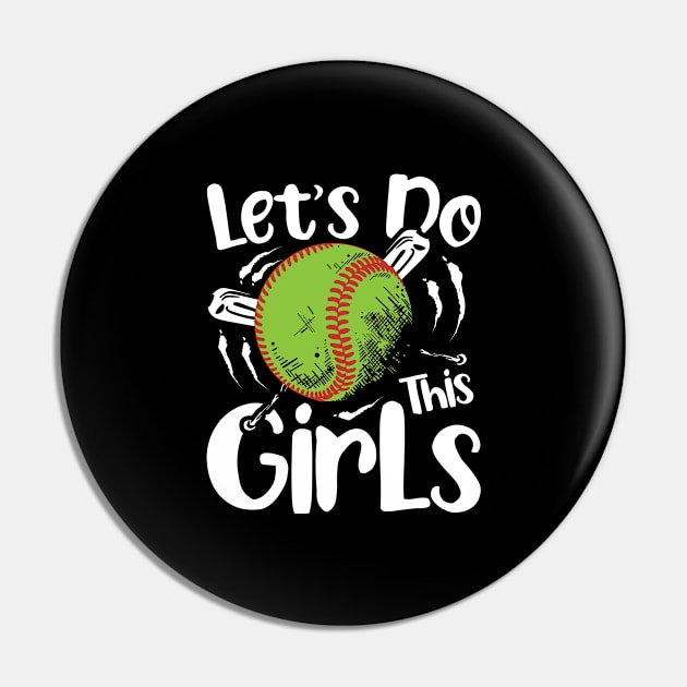 Softball Player Girls Softball Pin by Humbas Fun Shirts