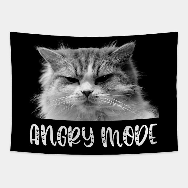 Angry Mode Cat Tapestry by P-ashion Tee