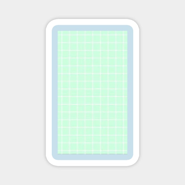 Green square Magnet by artforrart