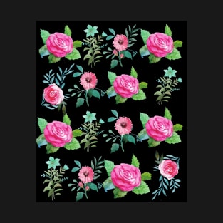 3D Roses And Flower Rush T-Shirt