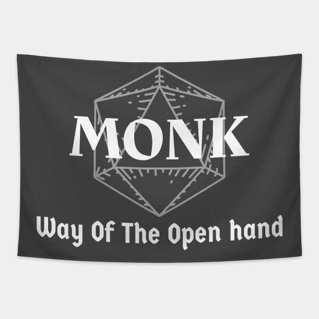 "Way Of The Open Hand" DnD Monk Class Print Tapestry by DungeonDesigns