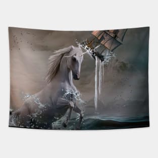 Unicorn Kraken Giant Sea Monster Tapestry