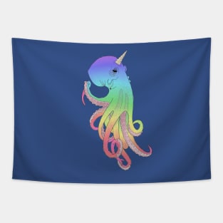 Rainbow Unicorn Octopus Tapestry