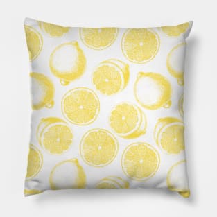 Hand drawn lemon pattern Pillow