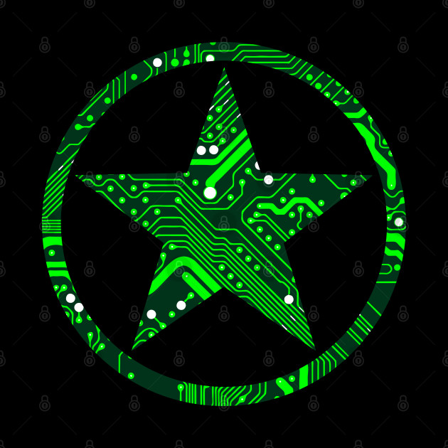 Cyber Star - Technology - Pillow | TeePublic