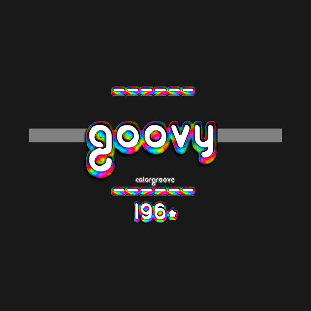 Groovy 1960 ColorGroove Retro-Rainbow-Tube nostalgia (wf) by Blackout Design