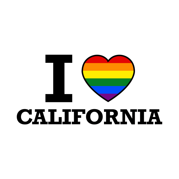 I LOVE CALIFORNIA GAY PRIDE by pikafelix