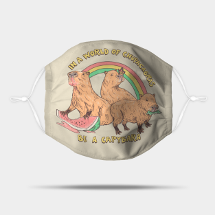 Capybara Mask - Be A Capybara by Hillary White Rabbit