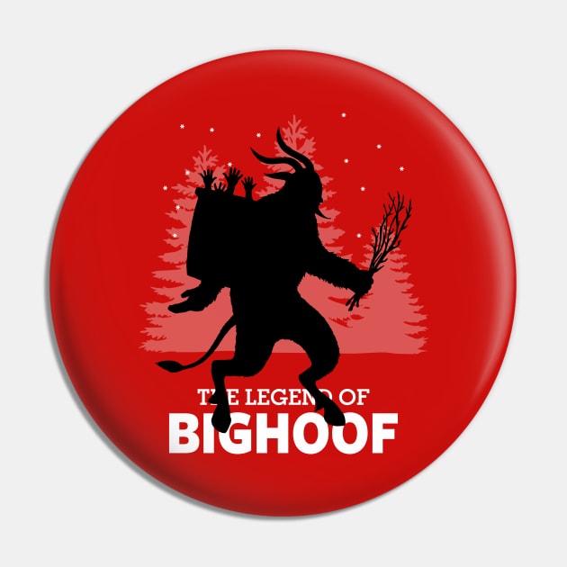 Bigfoof Funny Krampus Bigfoot Christmas Winter Sasquatch Pin by BoggsNicolas