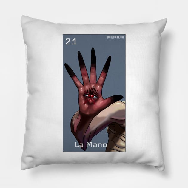 Pale Man Hand La Mano Pillow by Zenpaistudios