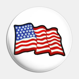 Embroidery American Flag Sticker Pin