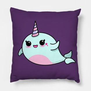 Cute Narwhal Pillow