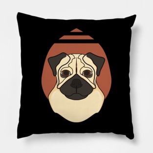 Pug Illustration Pillow