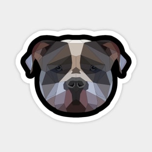 Dog American Staffordshire Terrier Low Poly Type Magnet