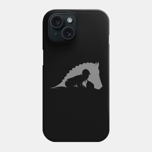 Jockey and Horse Run Phone Case by michony