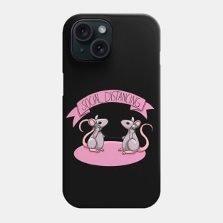 Social Distancing - Rats with a can phone Phone Case