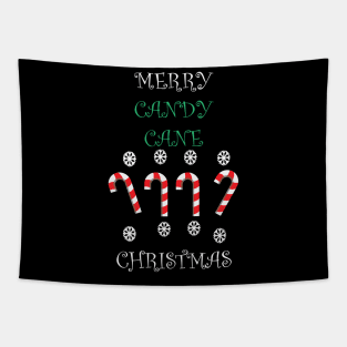 Merry Candy Cane Christmas Tapestry