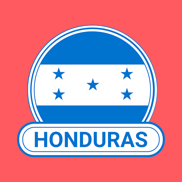 Honduras Country Badge - Honduras Flag by Yesteeyear