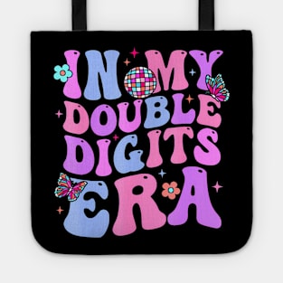 In My Double Digits Era Retro 10 Year Old 10th Birthday Girl Tote