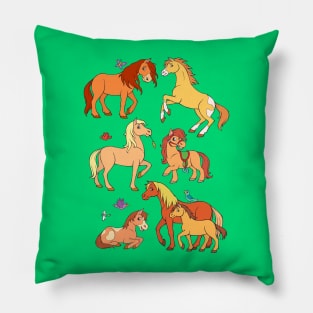 Pony Foals Horses Pillow