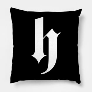 h goth letter Pillow