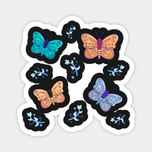 Colorful Butterfly Pattern Magnet