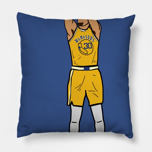 Steph Curry Jumpshot - NBA Golden State Warriors Pillow by xavierjfong