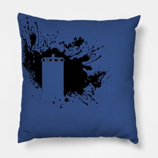 TARDIS paint splatter Pillow