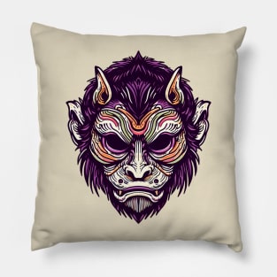 Japanese Monkey Mask Pillow