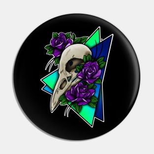 Raven skull Pin