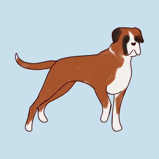 boxer dog illustration by Mayarart