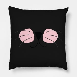 Cat Face, Whiskers and Nose Mask Design, Artwork, Vector, Graphic Pillow