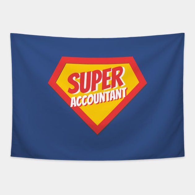 Accountant Gifts | Super Accountant Tapestry by BetterManufaktur