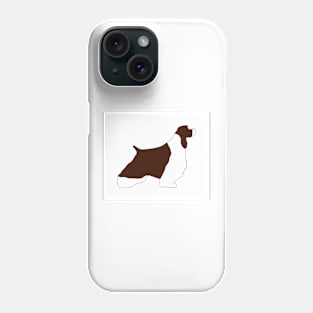 english springer spaniel liver white silhouette Phone Case