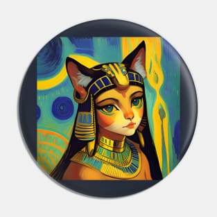 Bastet Egyptian Cat Goddess Pin