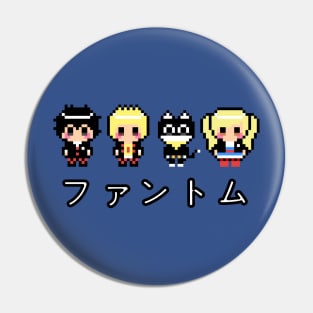 Persona 5 Phantom Thieves "Phantom" Kanji 8-Bit Pixel Art Pin