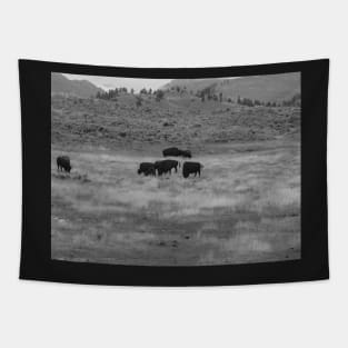 Wild Bison in Yellowstone Tapestry