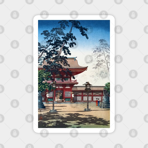 Kyushu Hakozaki Hachimangu Shrine by Tsuchiya Koitsu Magnet by Takeda_Art