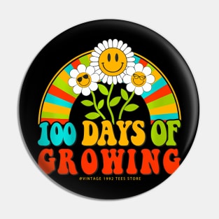 Groovy 100 Days Of School Teacher Kids 100 Days Of Growing Pin