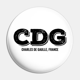 CDG Charles de Gaulle France Airport Code Pin